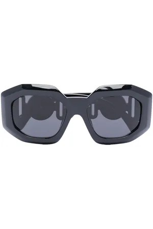 VERSACE Oversized geometric frame sunglasses