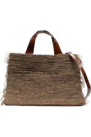 IBELIV Onja woven fringed tote bag