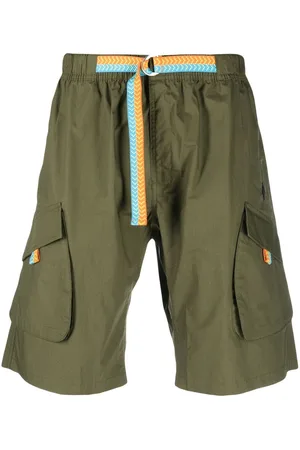 MARCELO BURLON Contrasting-belt cotton cargo shorts