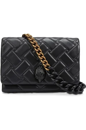 Kurt Geiger Quilted eagle-head clutch bag
