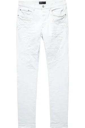 Purple Brand Quilted-pockets low-rise jeans