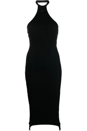 Courrèges Ribbed-knit halterneck dress