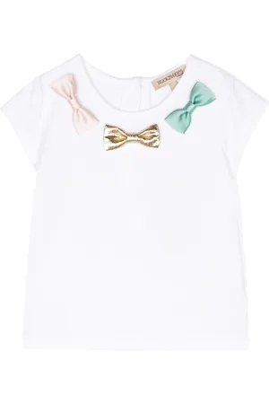 HUCKLEBONES LONDON Bow-detail modal-cotton blend T-shirt