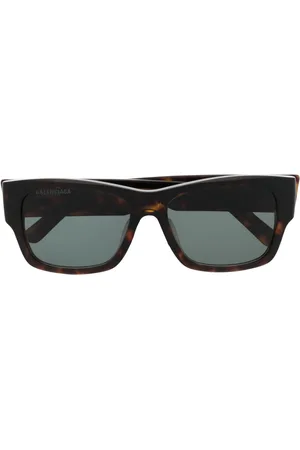 Balenciaga Enamelled-logo square-frame sunglasses