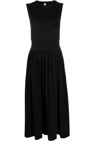 Totême Sleeveless cotton midi dress