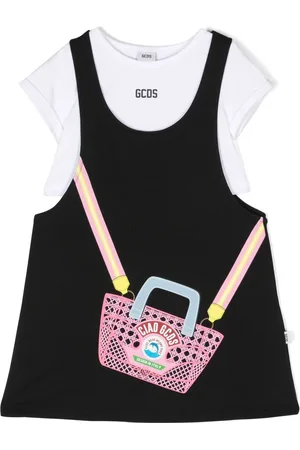 GCDS Logo-print short-sleeve cotton dress