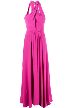 Patrizia Pepe Long cut-out silk dress