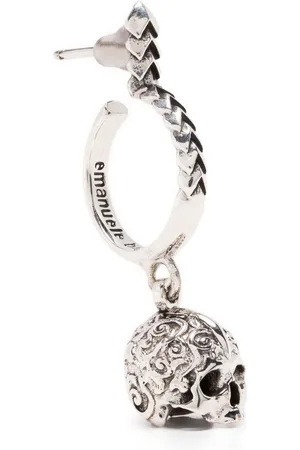 EMANUELE BICOCCHI Arabesque skull drop earring
