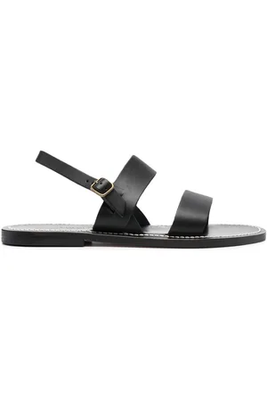 K jacques Contrast-stitching calf-leather sandals