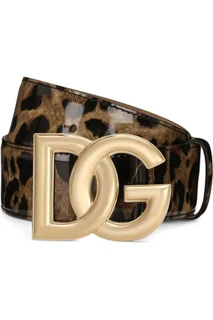 Dolce & Gabbana KIM DOLCE&GABBANA DG-logo leopard-print belt