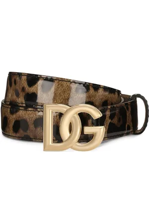 Dolce & Gabbana KIM DOLCE&GABBANA DG-logo leopard-print belt