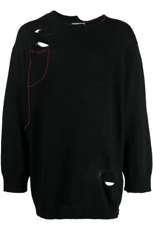 YOHJI YAMAMOTO Hole-detail long-sleeve jumper