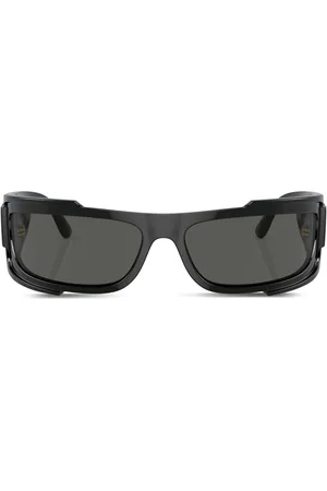 VERSACE Logo-plaque rectangle-frame sunglasses