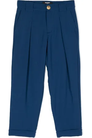 Balmain Pleated wool trousers