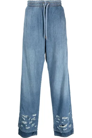 Diesel Distressed-effect wide-leg jeans