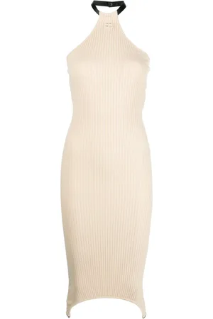 Courrèges Ribbed-knit halterneck dress