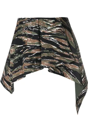 The Attico Camouflage-print mini skirt