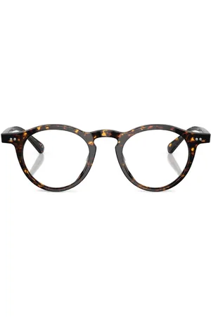 Oliver Peoples Tortoiseshell club round-frame glasses