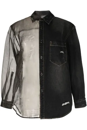 JNBY Semi-sheer panelled shirt