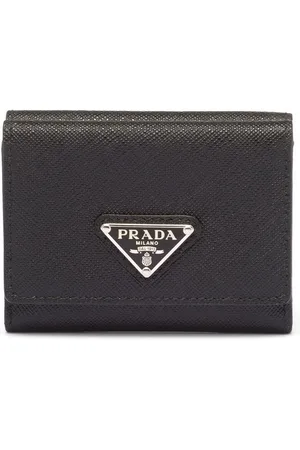 Prada Small logo-plaque leather wallet