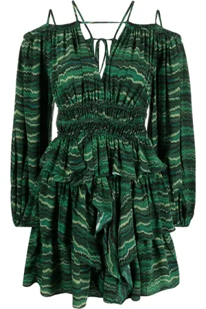 ULLA JOHNSON Silvia off-shoulder silk minidress