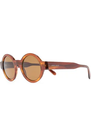 Giorgio Armani Tinted-lens round-frame sunglasses
