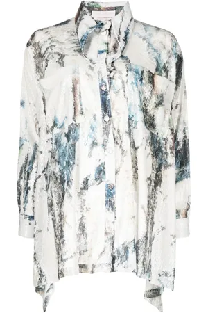 Saiid Kobeisy Sequin asymmetrical shirt