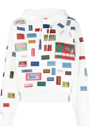 Kenzo Labels printed cotton hoodie