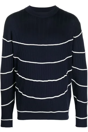 Giorgio Armani Striped ribbed-knit jumper