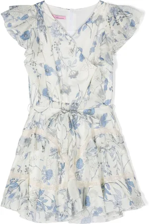 MISS BLUMARINE Floral-print flared dress