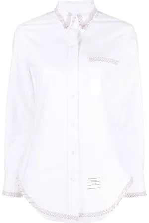 Thom Browne RWB trim Oxford shirt