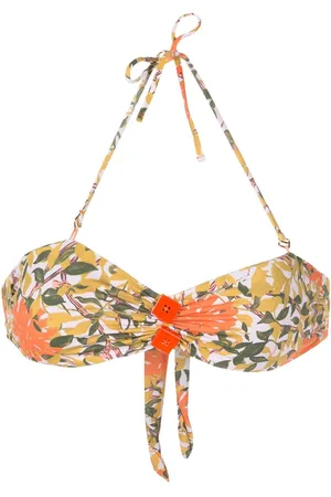 CLUBE BOSSA Floral-print halterneck bikini top