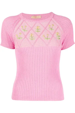 CORMIO Floral embroidery-detail knit top