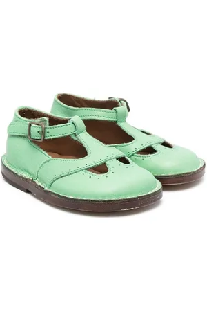 PèPè Cut-out leather ballerina shoes