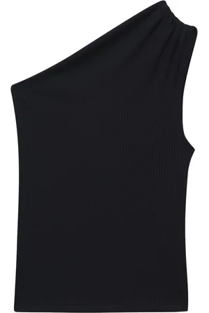 ANINE BING Camila one-shoulder ribbed top