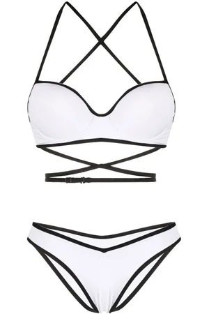 Noire Swimwear Crossover-straps balconette bikini set