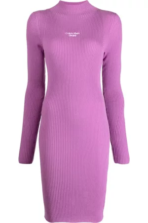 Calvin Klein Kobieta Sukienki Dzianinowe - Purple