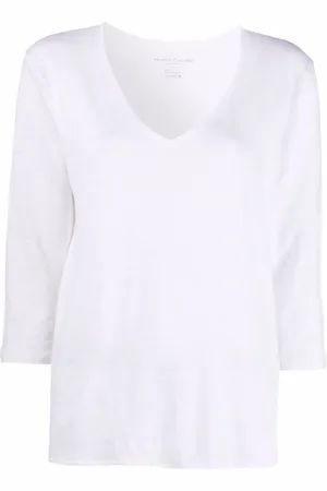 Majestic V-neck long-sleeved T-shirt