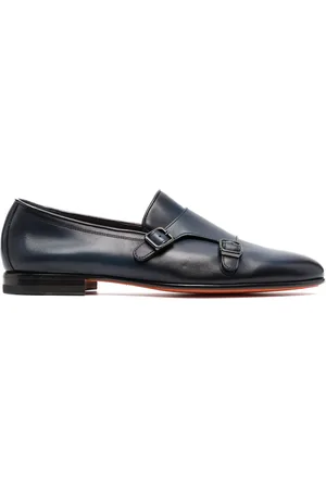 santoni Dolorous leather monk shoes