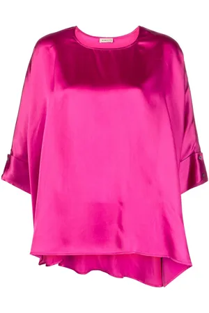 BLANCA Draped satin blouse