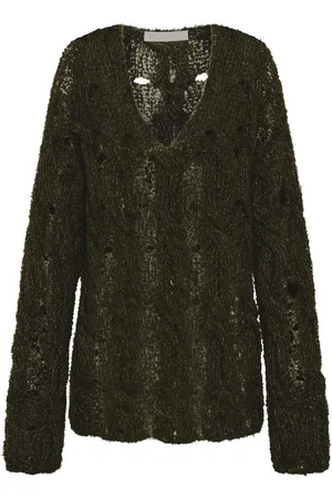 DION LEE Cable-knit boucle jumper