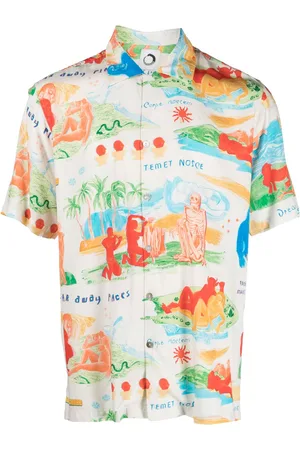 Endless Joy Far Away Places printed short-sleeve shirt