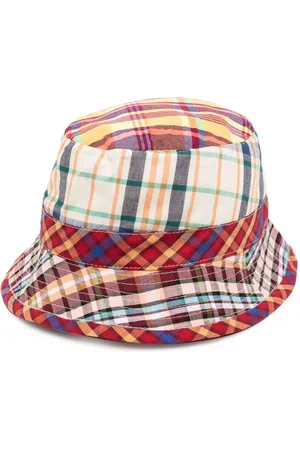 Madison.Maison Check-pattern cotton bucket hat
