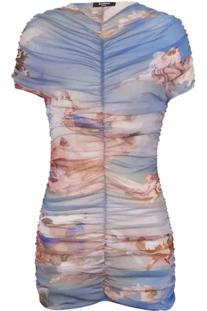 Balmain Abstract tulle dress