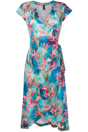 Lygia & Nanny Falcão-printed wrap dress