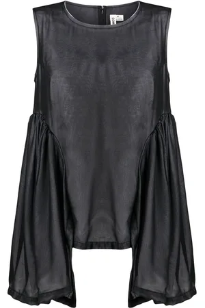 Comme des Garçons Draped-detail sleeveless blouse