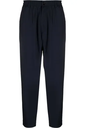 4SDESIGNS Elasticated-waistband tapered trousers