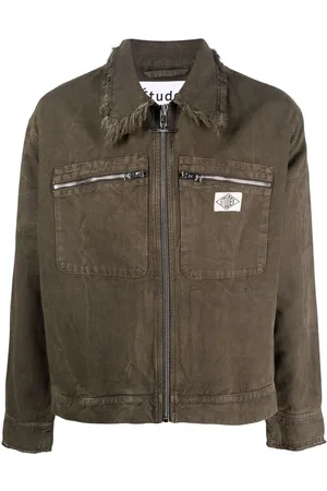 Etudes Unfinished-effect zip-up jacket