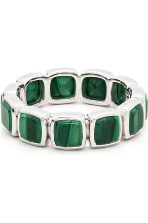 TOM WOOD Cushion Band malachite ring