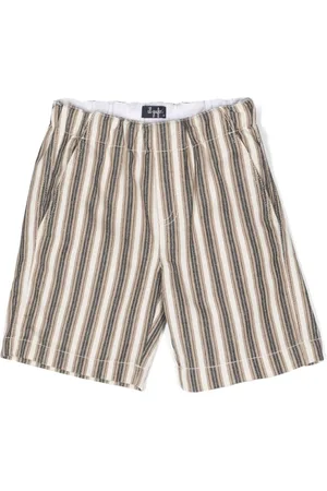 Il gufo Vertical stripe-print shorts